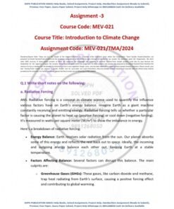IGNOU MEV-021 Solved Assignment January 2024 English Medium