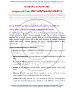 IGNOU MEVE-002 Solved Assignment 2024-25 English Medium
