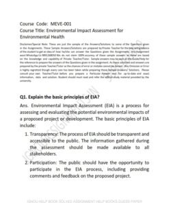 IGNOU MEVE-01 Solved Assignment 2024 English Medium