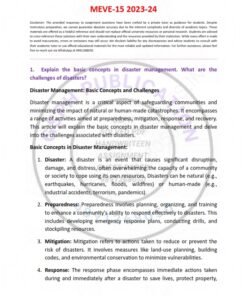 IGNOU MEVE-015 Solved Assignment 2024-25 English Medium