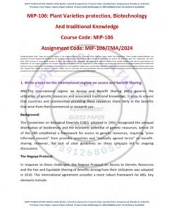 IGNOU MIP-106 Solved Assignment Jan & July 2024 English Medium