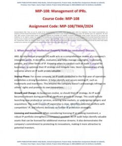 IGNOU MIP-108 Solved Assignment Jan & July 2024 English Medium