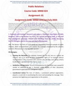 IGNOU MNM-024 Solved Assignment Jan & July 2023 English Medium