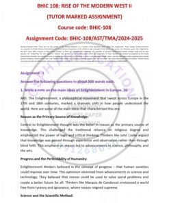 IGNOU BHIC-108 Solved Assignment 2024-25 English Medium