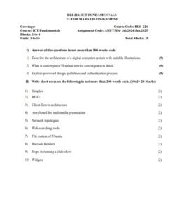 IGNOU BLI-224 Solved Assignment 2024-25 English Medium