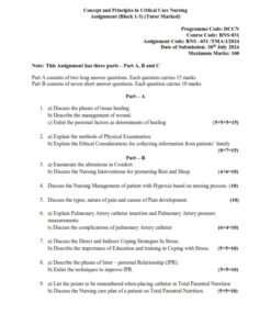 IGNOU BNS-31 TMA-01 Solved Assignment 2024 English Medium