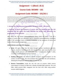 IGNOU MCMM-101 AS-1 Solved Assignment English Medium 2024