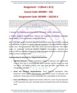 IGNOU MCMM-102 AS-3 Solved Assignment English Medium 2024