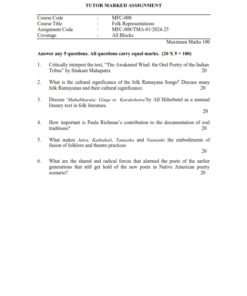 IGNOU MFC-008 Solved Assignment 2024-25 English Medium