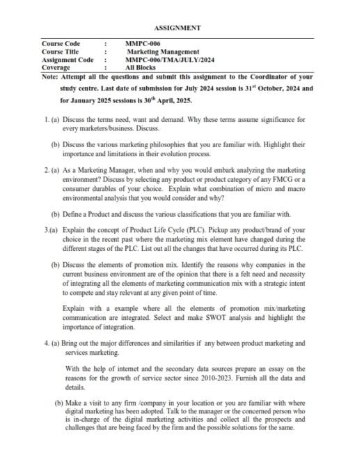 IGNOU MMPC-06 Solved Assignment 2024-25 English Medium
