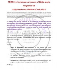 IGNOU MNM-014 Solved Assignment Jan & July 2024 Egnlish Medium