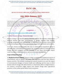 IGNOU BANC-106 Solved Assignment 2024-25 English Medium