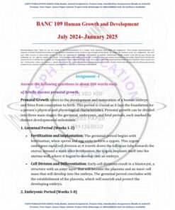 IGNOU BANC-109 Solved Assignment 2024-25 English Medium