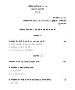 IGNOU BANC-113 Solved Assignment 2024-25 Hindi Medium