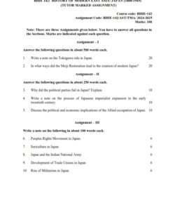 IGNOU BHIE-142 Solved Assignment 2024-25 English Medium