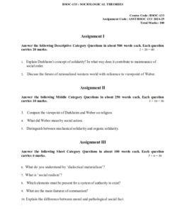 IGNOU BSOC-133 Solved Assignment 2024-25 English Medium