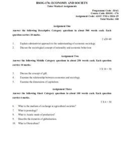 IGNOU BSOG-176 Solved Assignment 2024-25 English Medium