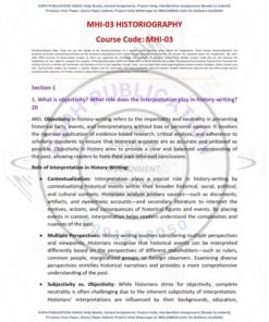 IGNOU MHI- 03 Solved Assignment 2024-25 Hindi Medium