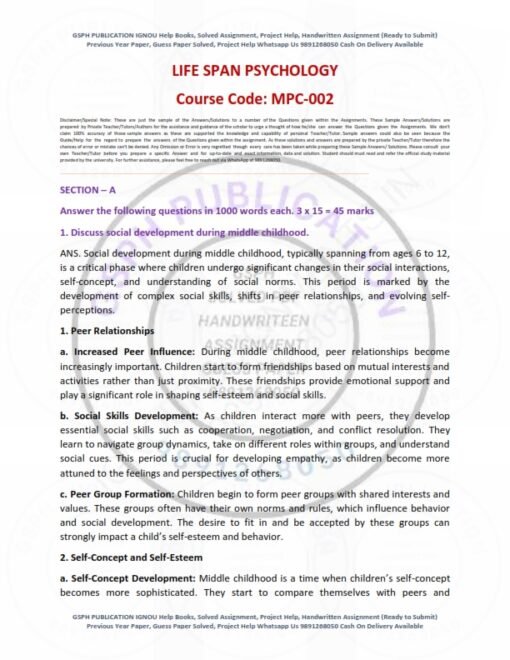 IGNOU MPC-002 Solved Assignment 2024-25 English Medium