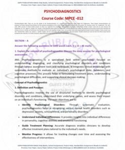 IGNOU MPCE-013 Solved Assignment 2024-25 English Medium