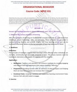 IGNOU MPCE-031 Solved Assignment 2024-25 English Medium