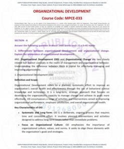 IGNOU MPCE-033 Solved Assignment 2024-25 English Medium