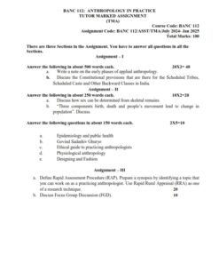 IGNOU BANC 112 Solved Assignment 2024-25 English Medium