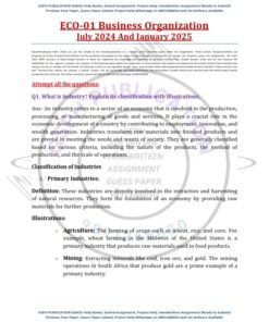 IGNOU ECO-01 Solved Assignment 2024-25 English Medium