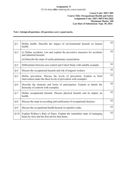 IGNOU MEV-05 Solved Assignment July 2024 English Medium