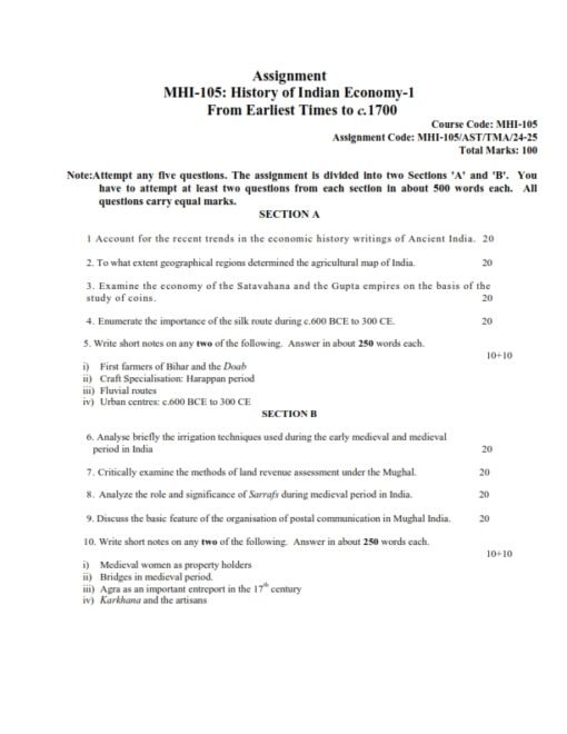 IGNOU MHI-105 Solved Assignment 2024-25 English Medium