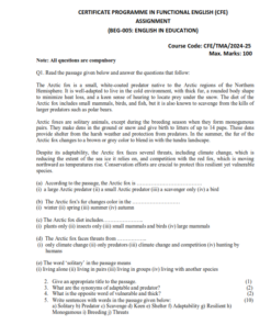 IGNOU BEG-005 Solved Assignment 2024-25 English Medium