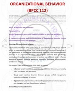 IGNOU BPCC-112 Solved Assignment 2024-25 English Medium