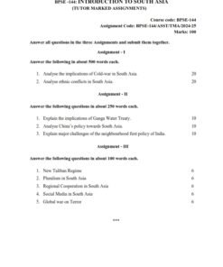 IGNOU BPSE-144 Solved Assignment 2024-25 English Medium