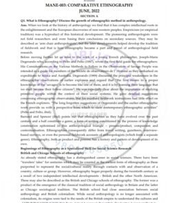 IGNOU MANE-03 Previous Year Solved Question Paper (June-2022) English Medium