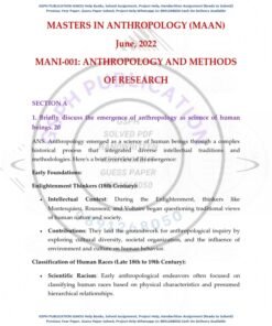 IGNOU MANI-001 Previous Year Solved Question Paper June-2022) English Medium