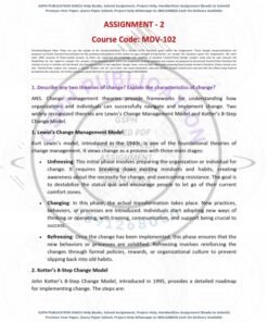 IGNOU MDV-102 Solved Assignment 2024-25 English Medium