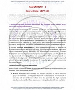 IGNOU MDV-103 Solved Assignment 2024-25 English Medium