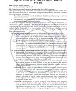 IGNOU MJM-030 Previous Year Solved Question Paper (June-2022) English Medium
