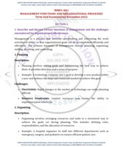 IGNOU MMPC-01 Previous Year Solved Question Paper (Dec-2021) English Medium