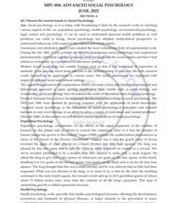 IGNOU MPC-004 Previous Year Solved Question Paper (June-2022) English Medium