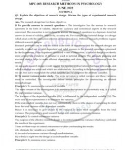 IGNOU MPC-005 Previous Year Solved Question Paper (June-2022) English Medium
