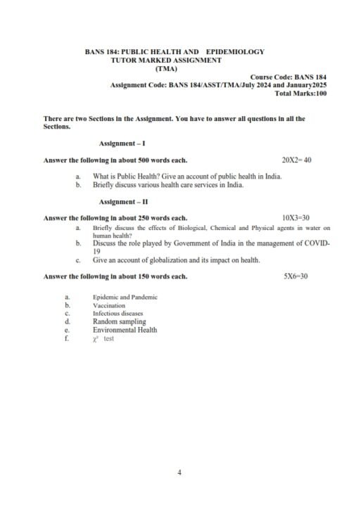 IGNOU BANS-184 Solved Assignment 2024-25 English Medium