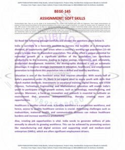 IGNOU BEGE-145 Solved Assignment 2024-25 English Medium