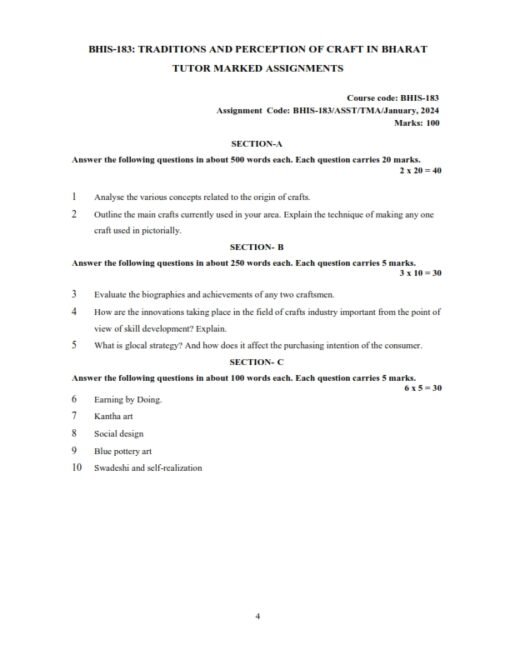 IGNOU BHIS-183 Solved Assignment 2024-25 English Medium