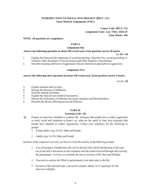 IGNOU BPCC-132 Solved Assignment 2024-25 English Medium