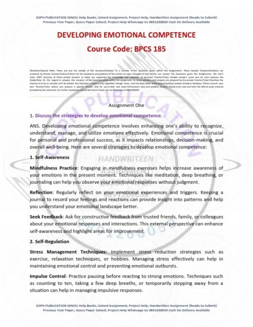 IGNOU BPCS-185 Solved Assignment 2024-25 English Medium